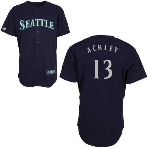 Dustin Ackley #13 mlb Jersey-Seattle Mariners Women's Authentic Alternate Road Cool Base Baseball Jersey